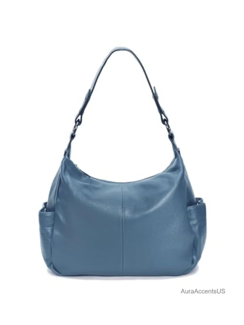 Genuine Leather Hobo Crossbody Bag with Adjustable Straps